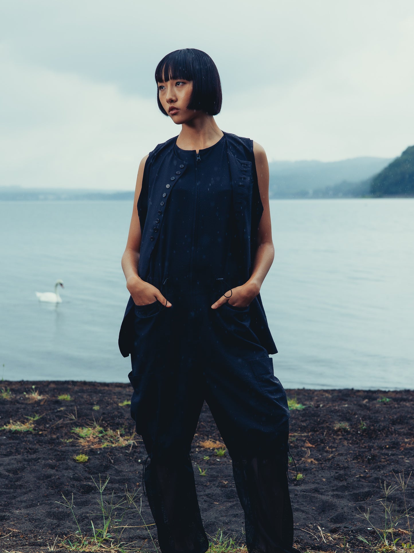 Mesh Comb. Pants