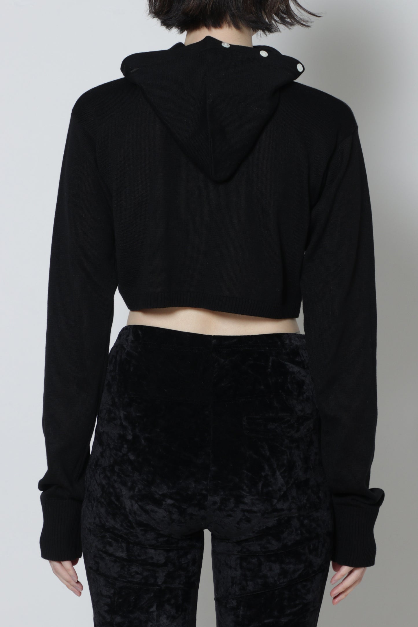 Hoodie Knit Short Cardigan