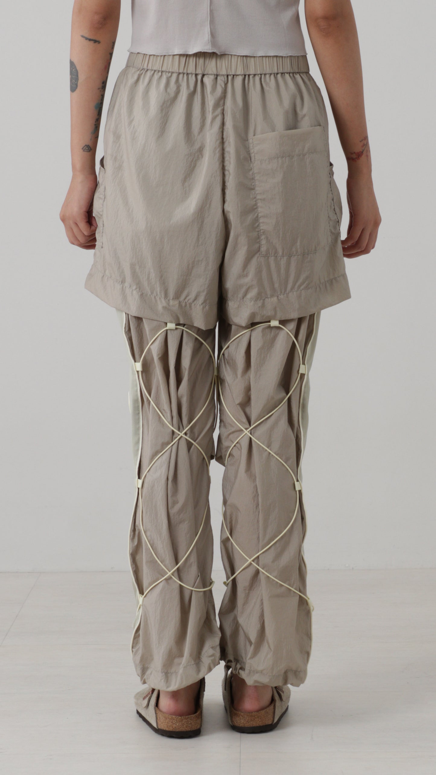 Layered Draw-cord Pants