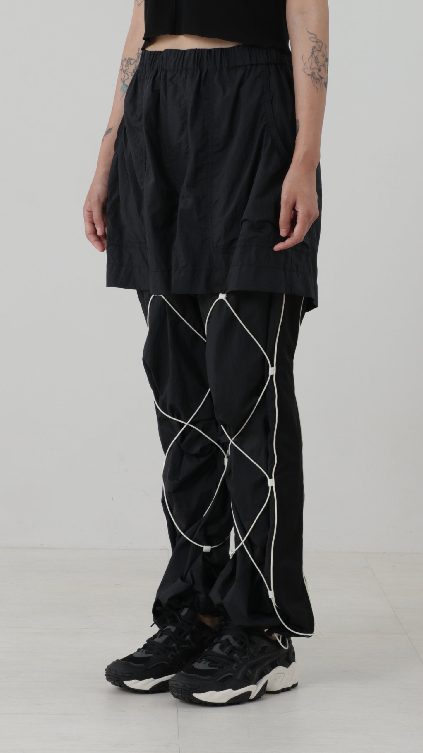 Layered Draw-cord Pants