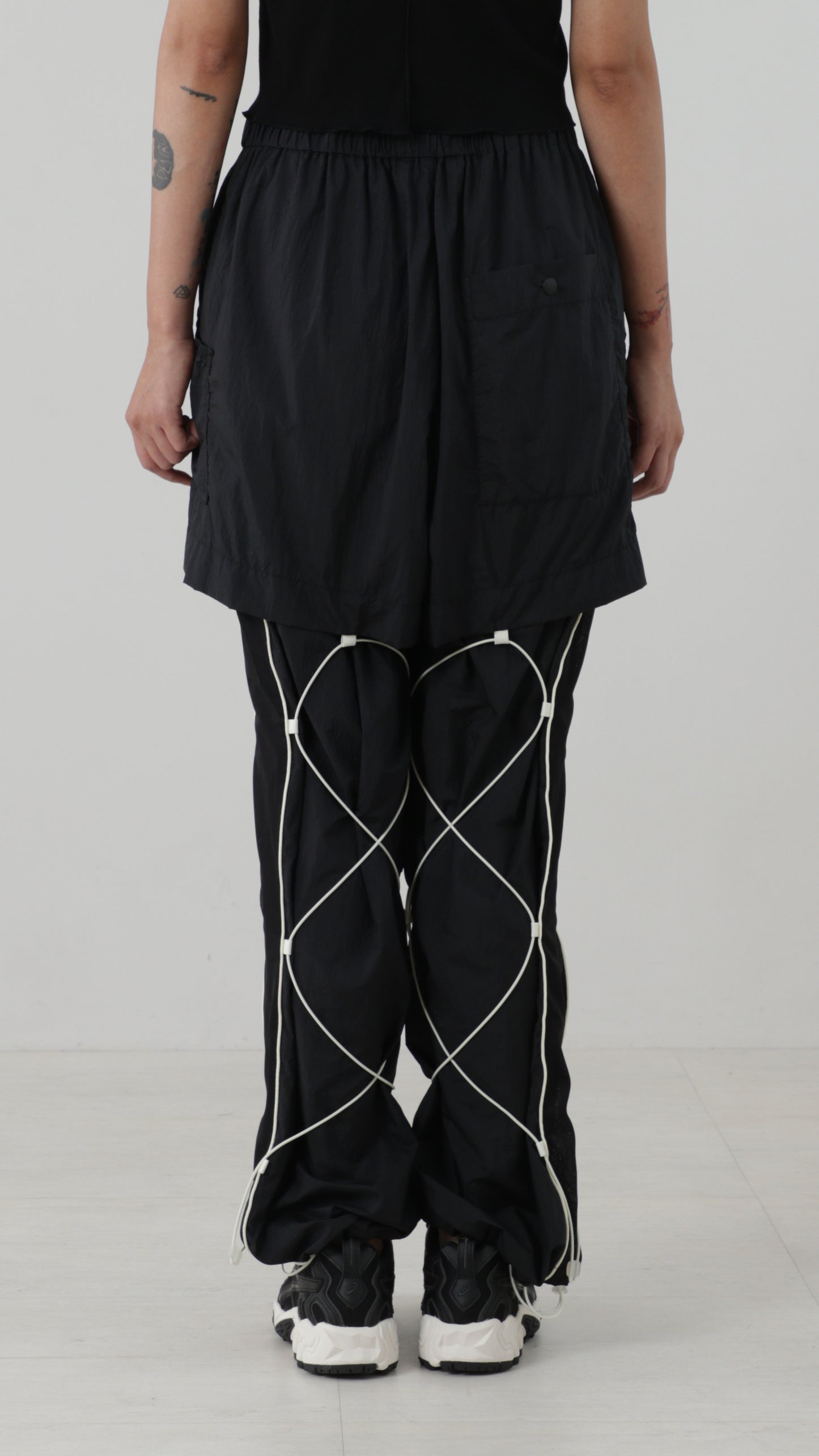 Layered Draw-cord Pants