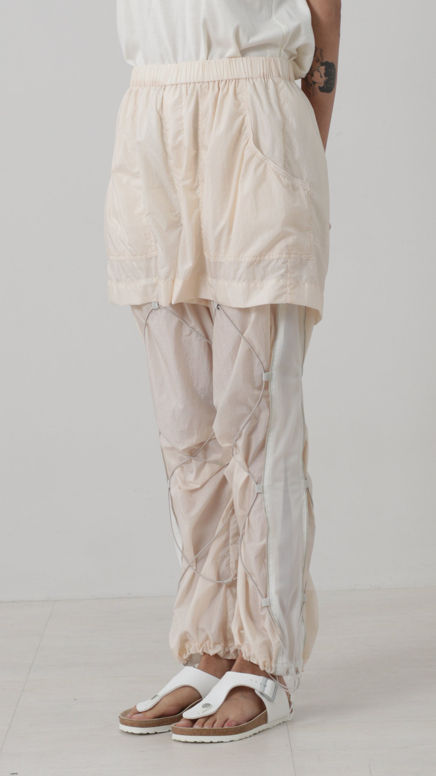 Layered Draw-cord Pants