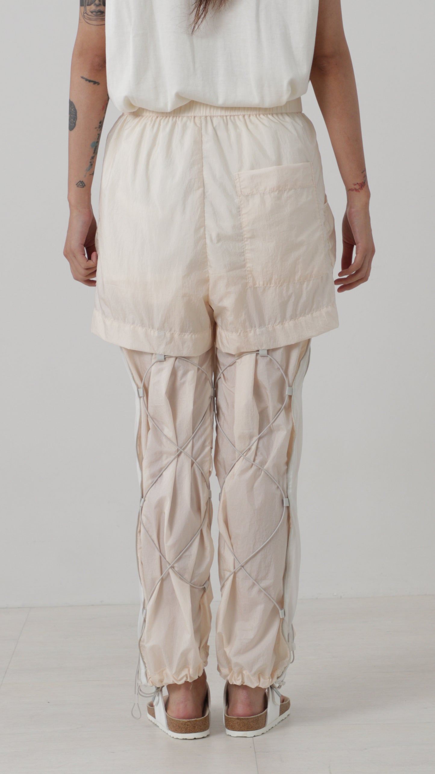 Layered Draw-cord Pants