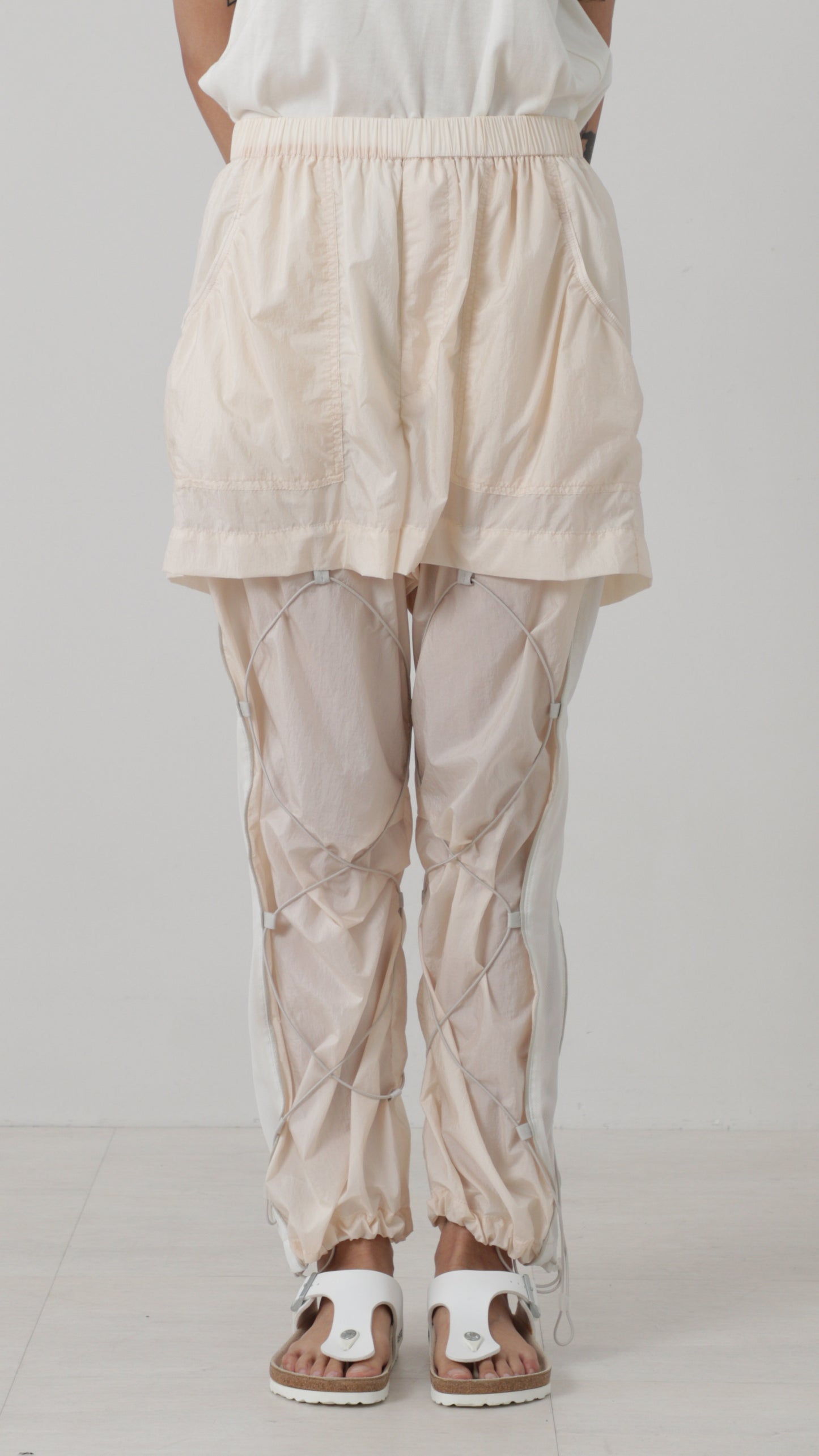 Layered Draw-cord Pants