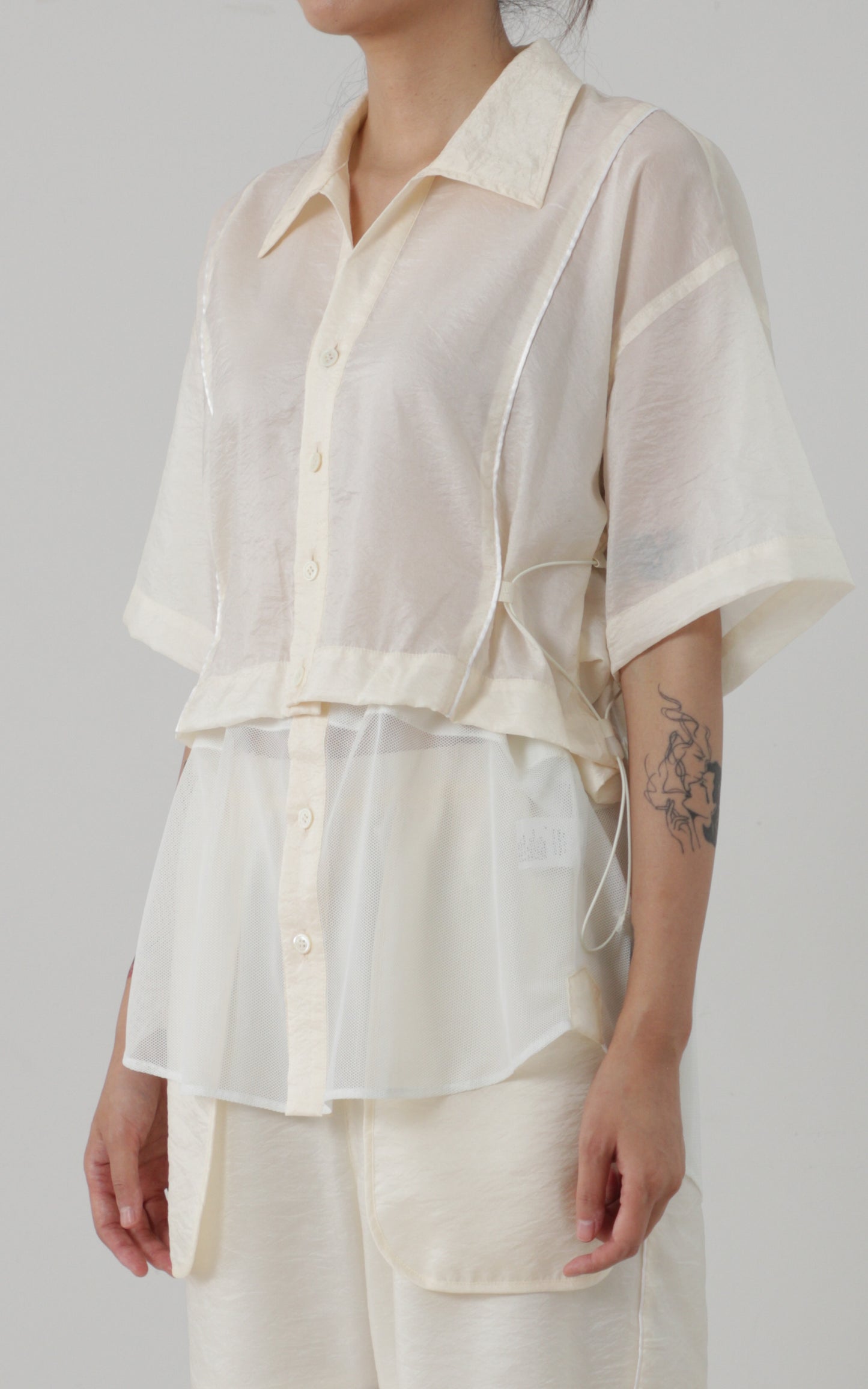 Draw-cord Tiered Shirt
