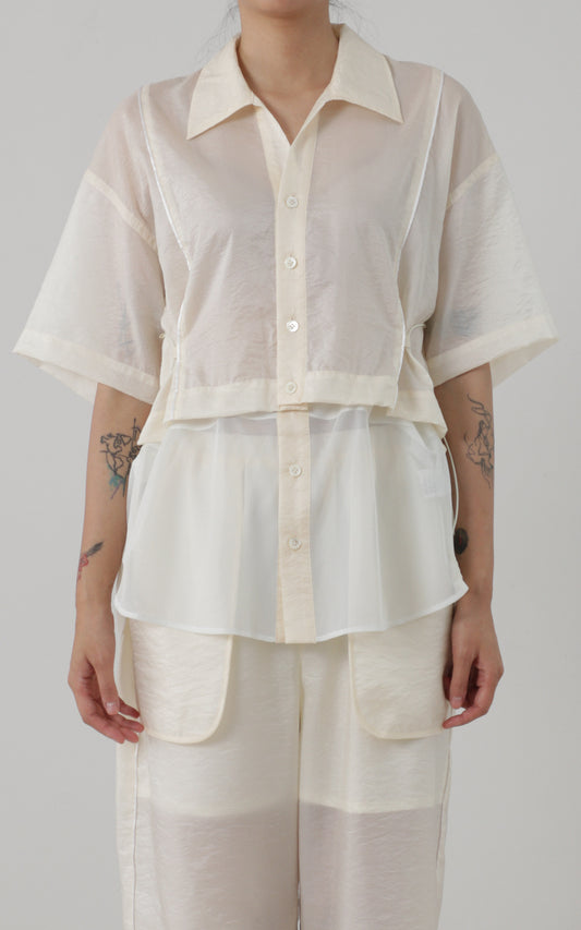 Draw-cord Tiered Shirt