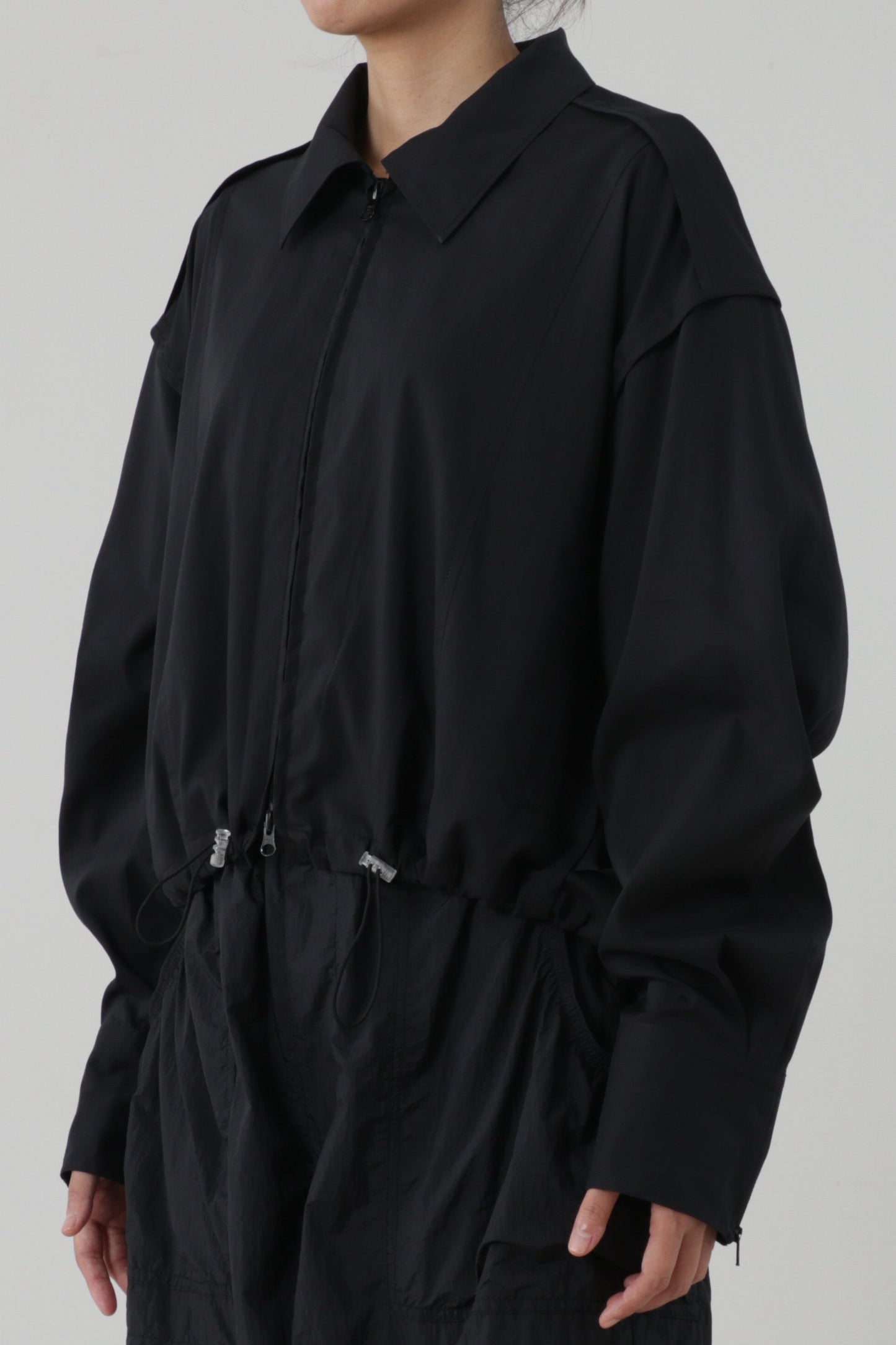 Collared Zipper Front Shirt