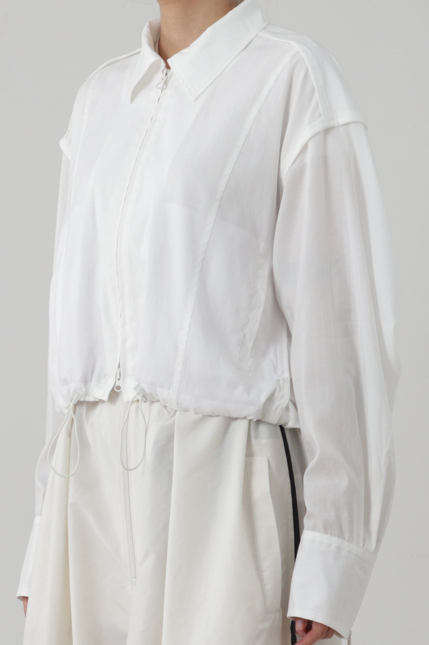 Collared Zipper Front Shirt