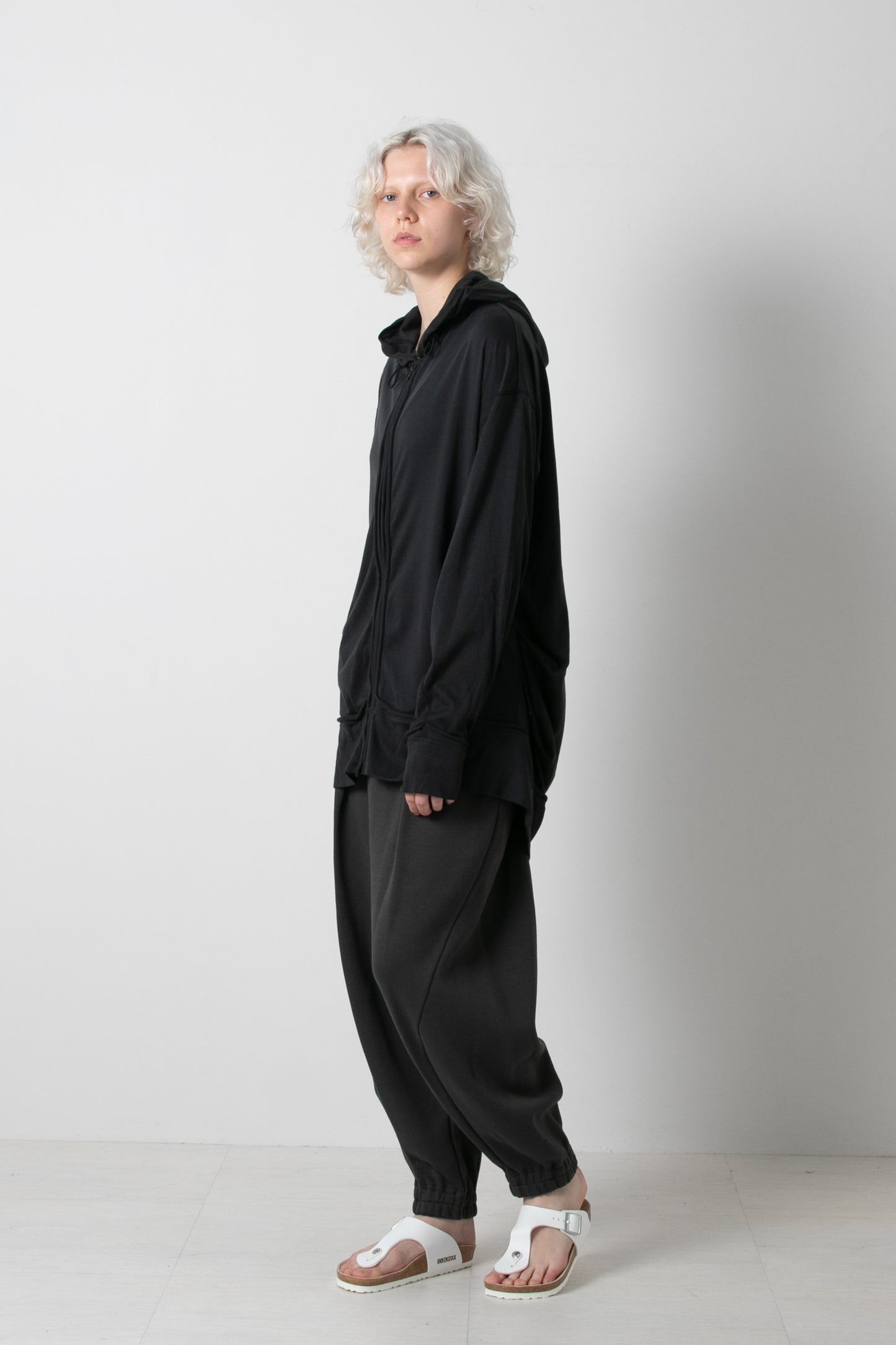 Zip-up Tucked Hoodie