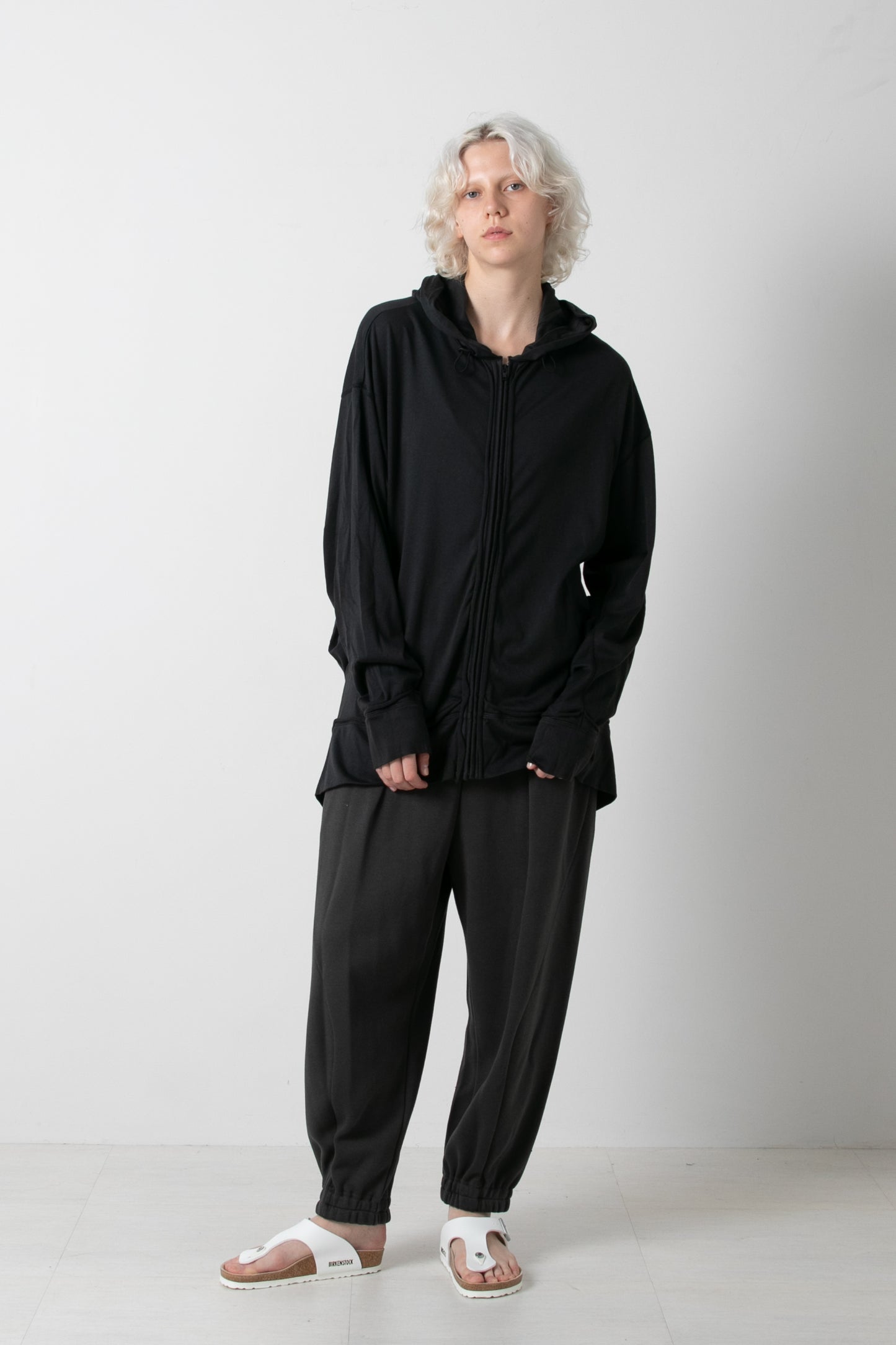 Zip-up Tucked Hoodie