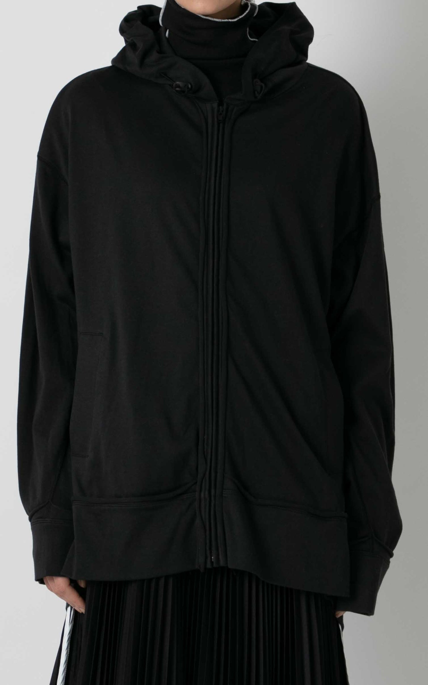 Zip-up Tucked Hoodie
