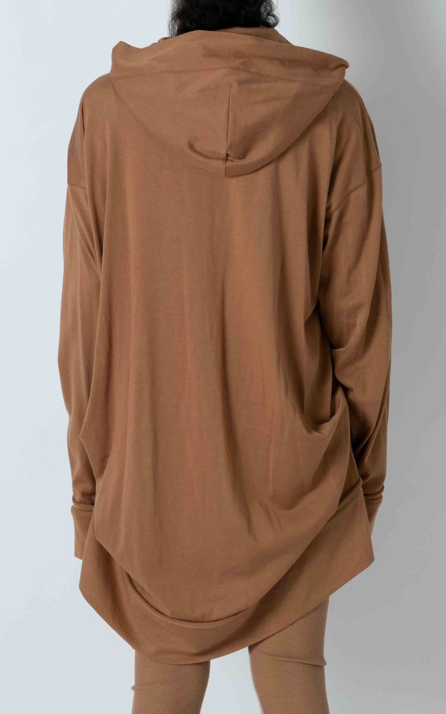 Zip-up Tucked Hoodie