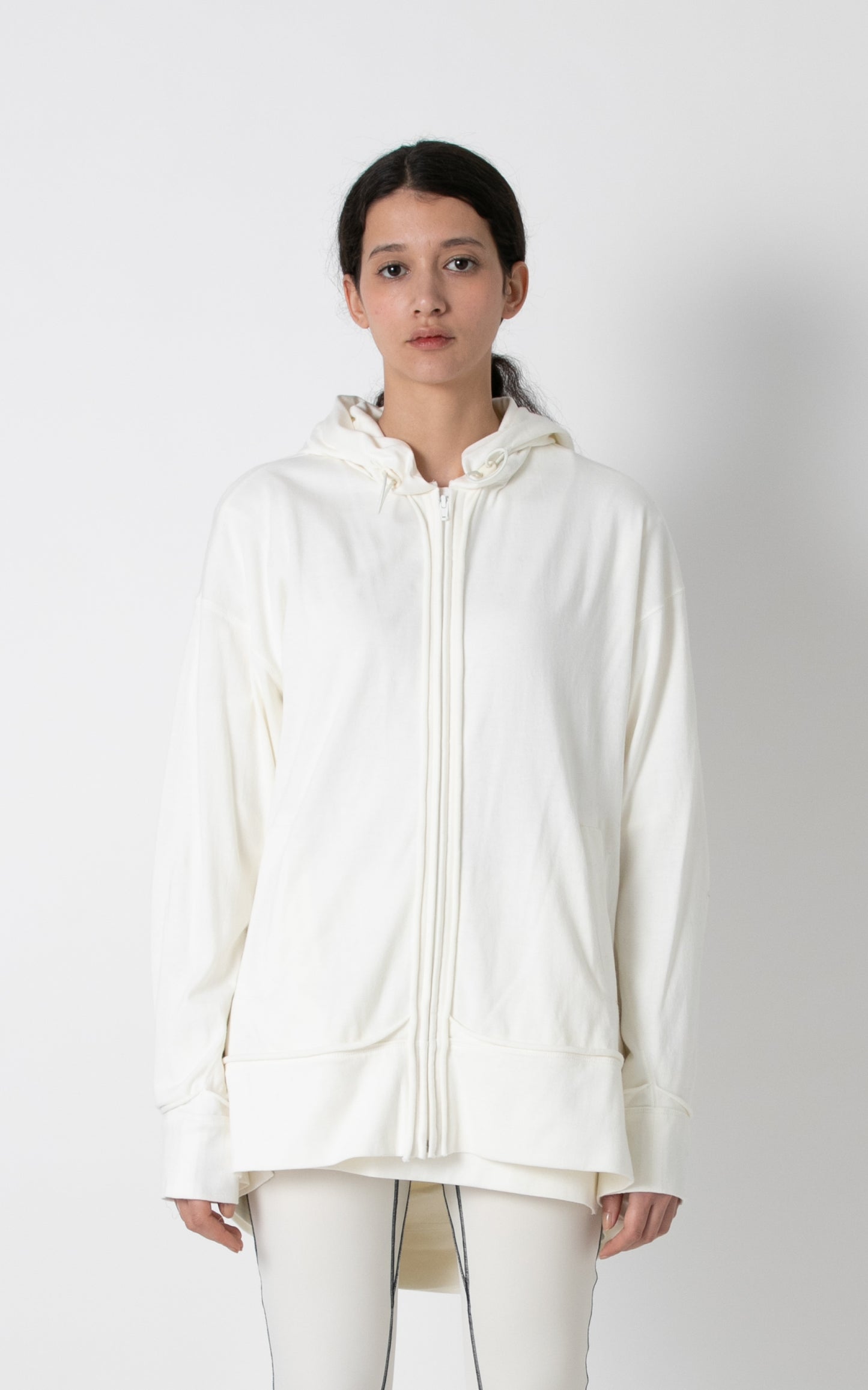 Zip-up Tucked Hoodie