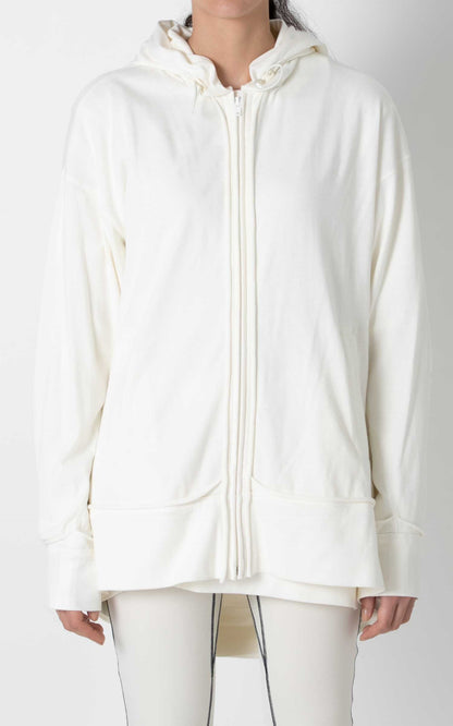 Zip-up Tucked Hoodie