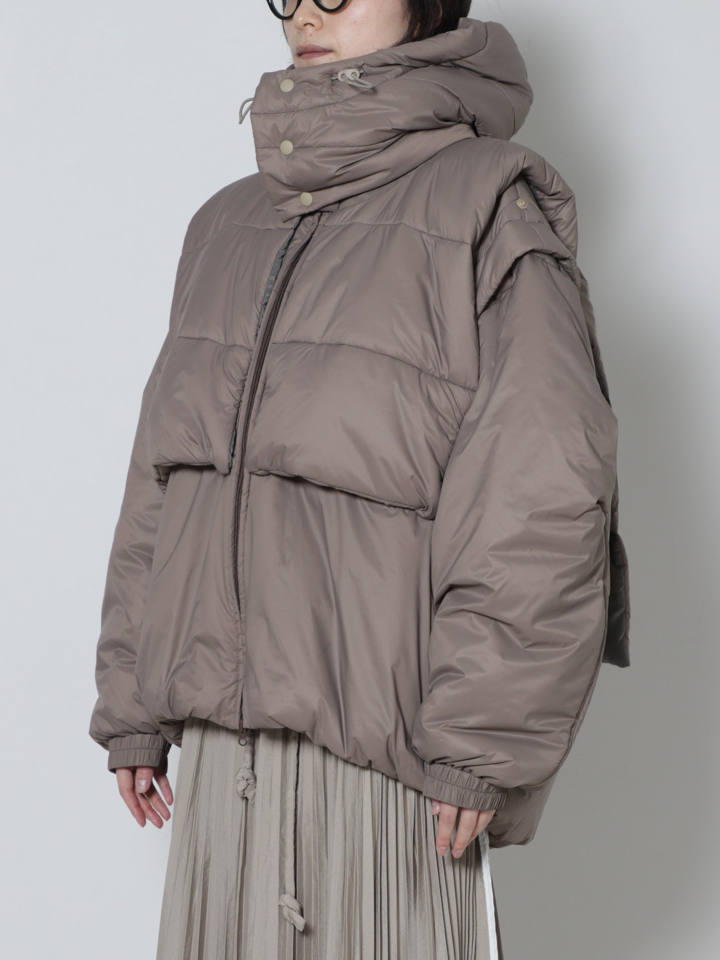 Padded Short Coat with Vest