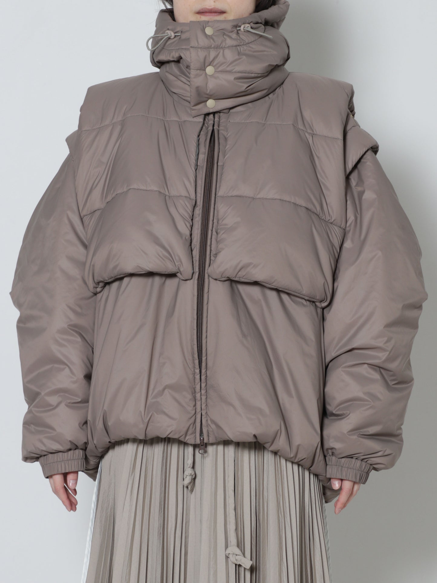 Padded Short Coat with Vest