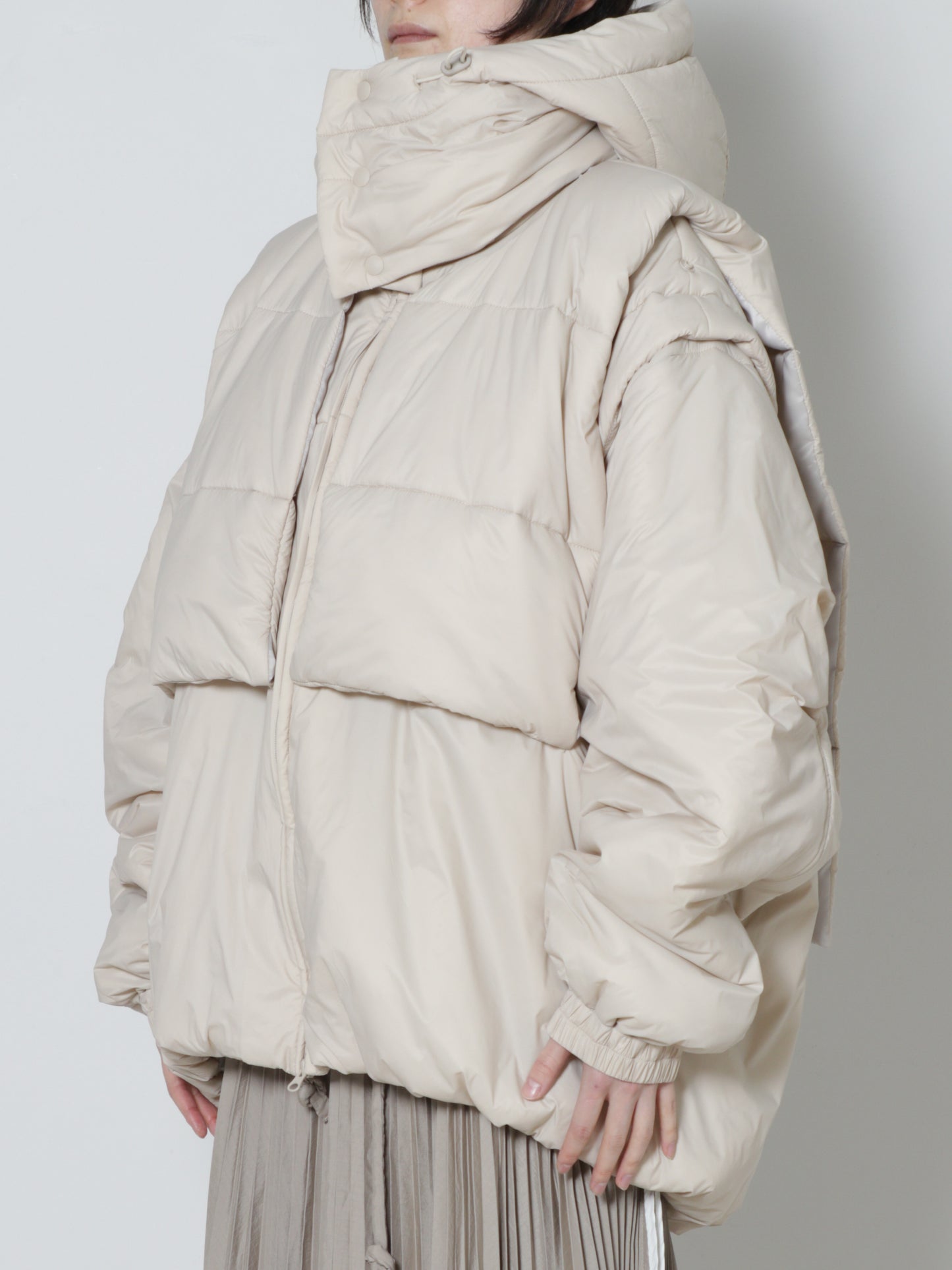 Padded Short Coat with Vest