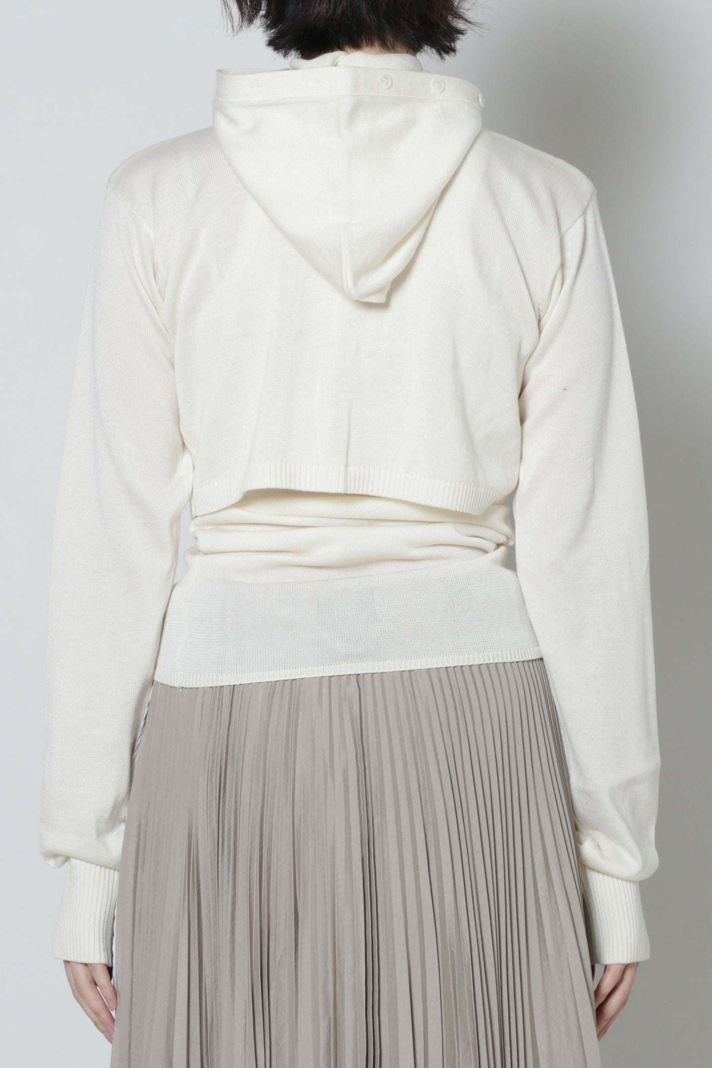 Hoodie Knit Short Cardigan