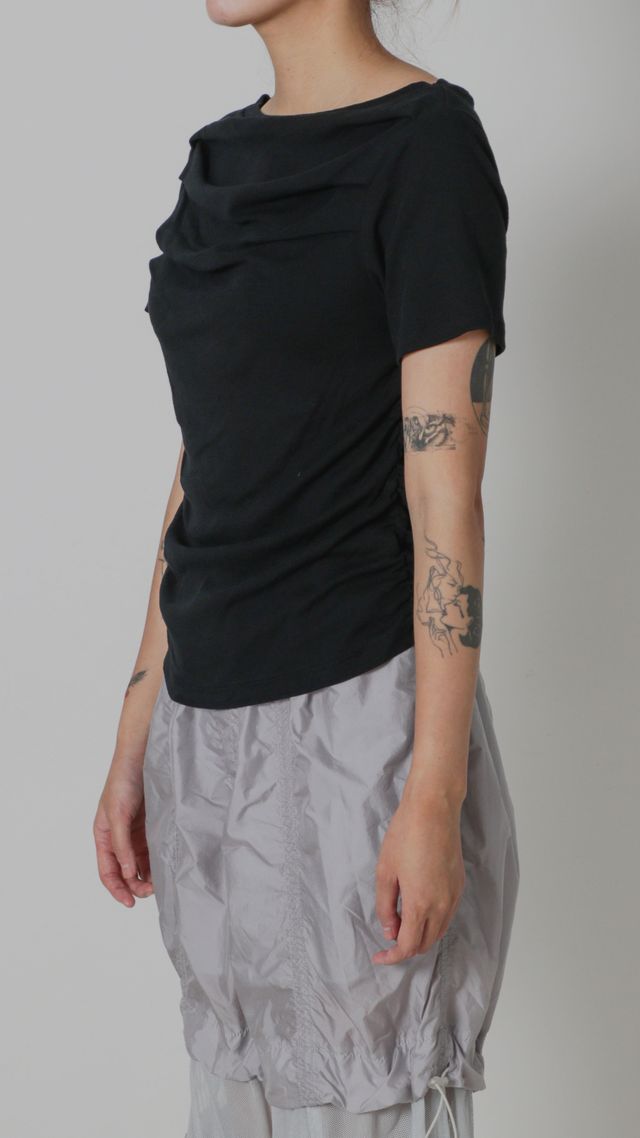 Ribed Mini Drape Tee